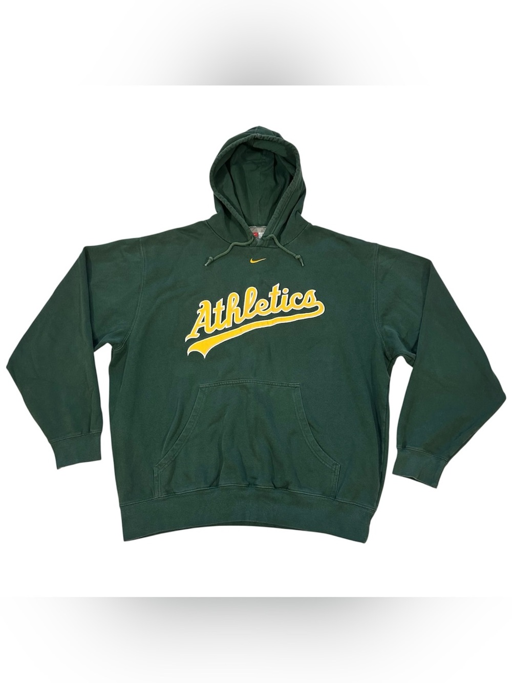 Oakland Athletics Hoodie Mens Sz L Green Nike Pullover Sweatshirt MLB Baseball
